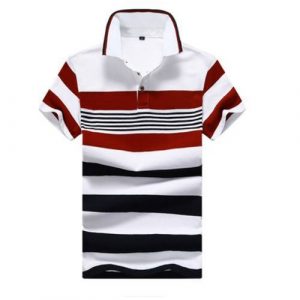 Men's Cotton Casual Short-sleeved T-shirt POLO Shirt -Red2