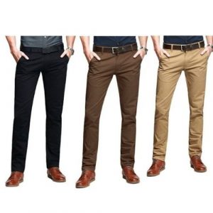 Three In One Smart Chinos Black + Chocolate Brown + Brown