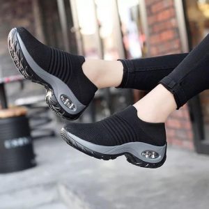 Women Fashionable Sneakers- Black