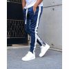 Zipped White Stripes Blue Jogger