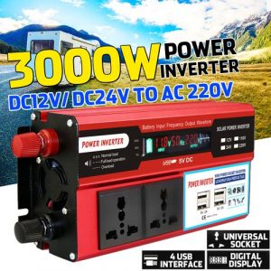 6000W Peak Digital Power Inverter DC 12V-24V To AC 220V