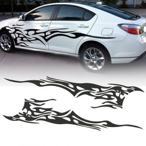 Black Car Decal Vinyl Graphics Two Side Sticker