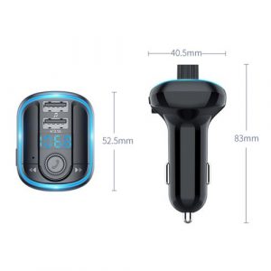 Dual USB Charger BT 5.0 Car FM Transmitter MP3 Music Player