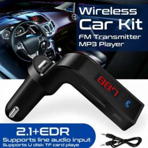 G7 Bluetooth Car Charger Car Bluetooth Mp3 Player-FM Transmitter Car Charger With TF Card Slot