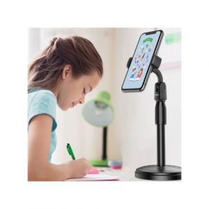 Rotational Desktop Phone Stand Holder- Black