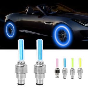 2 Pcs - Valve - LED - Compatible Car - Bike - Motorcycle