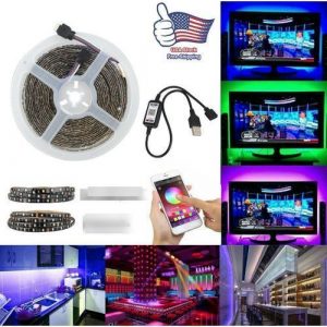 5M RGB Bluetooth Control LED Strip Lights 12V USB Color Changing TV PC Back Light